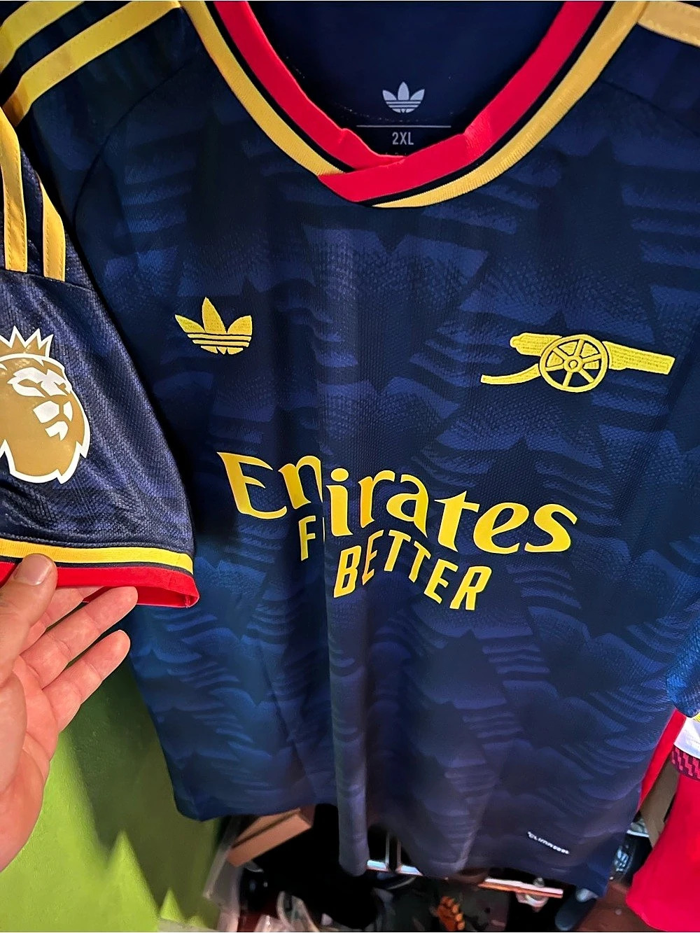 adidas Arsenal 2026/27 Third Jersey (Ben White 4) Blue & Yellow XXL NWT